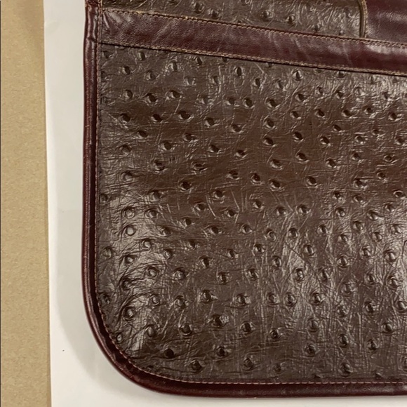 Pierre Cardin Large Ostrich Envelope Clutch Bag